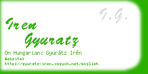 iren gyuratz business card