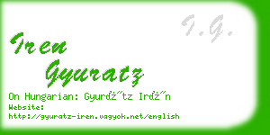 iren gyuratz business card